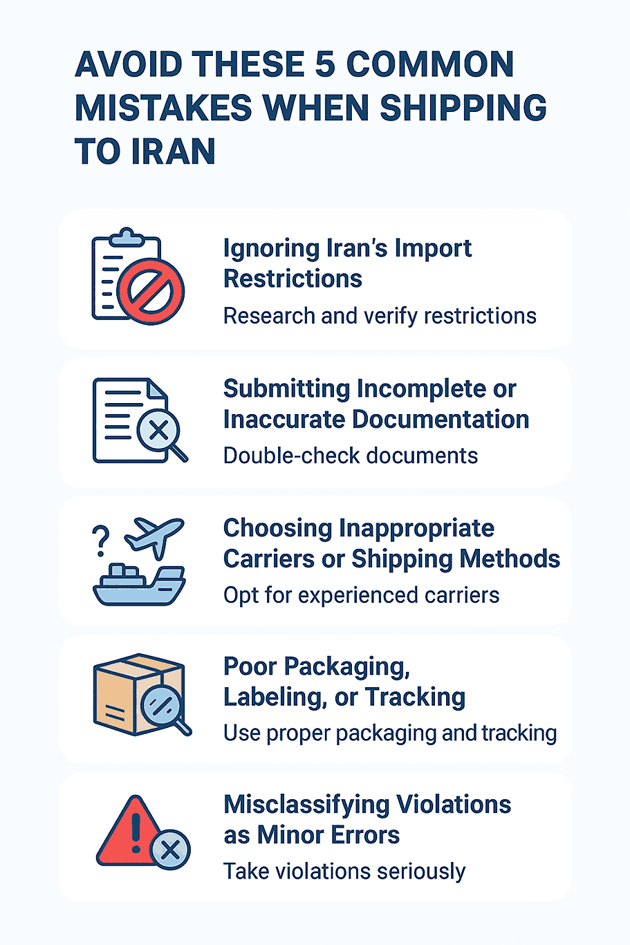 5 Common Mistakes When Shipping to Iran 11zon